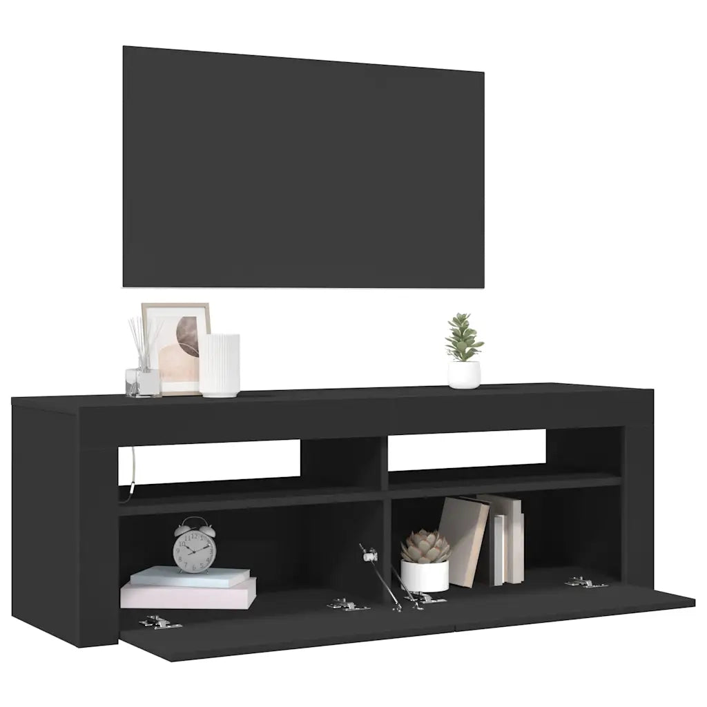 Mobile Porta TV con Luci LED Nero 120x35x40 cm 804311
