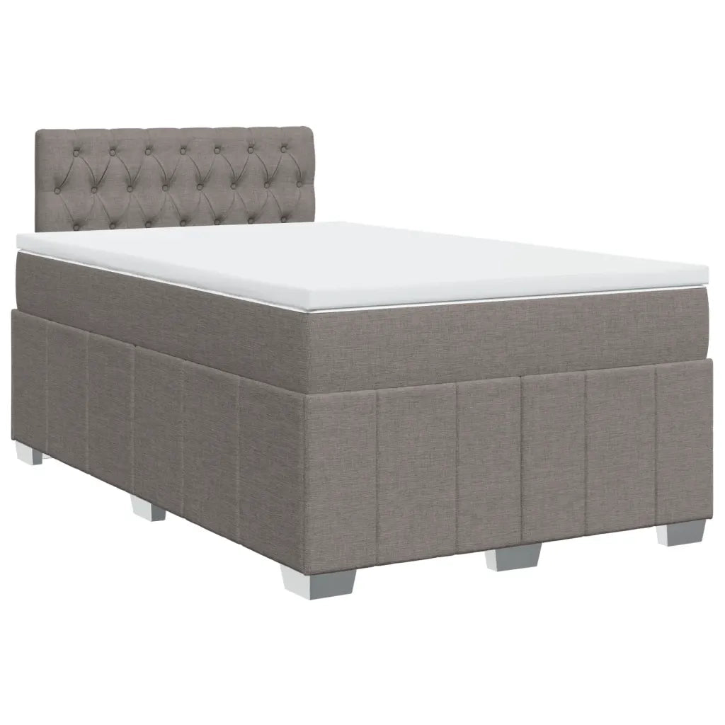 Giroletto a Molle con Materasso Tortora 120x190 cm in Tessuto