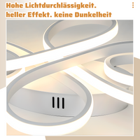 ZMH Lampada da soffitto plafoniera LED moderna bianca 40cm 30W 3000K luce calda