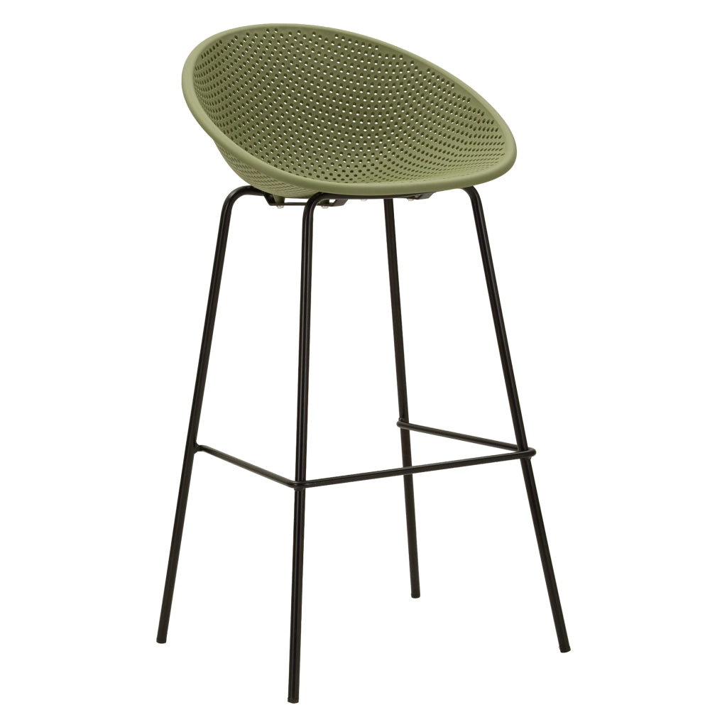 Trong, Sgabello set da 2 Indoor/outdoor Seduta Traforata, 51x82x58h cm Verde