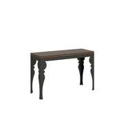 Tavolo apribile 120/200x45/90 cm Paxon Double telaio Antracite - Noce