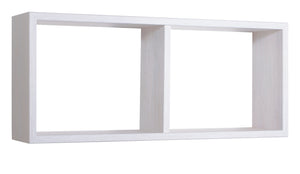 Mensola Rettangolare 2 Scomparti da Parete 70x30x15,5 cm in Fibra di Legno Morgana Rovere Imperiale
