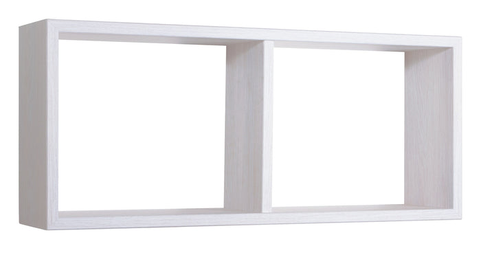 Mensola Rettangolare 2 Scomparti da Parete 70x30x15,5 cm in Fibra di Legno Morgana Rovere Imperiale