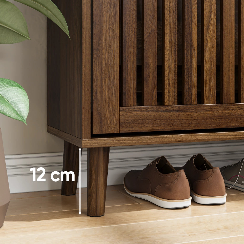 ARMADIO PORTASCARPE 60 cm Noce, 2 ante a ribalta, stile country