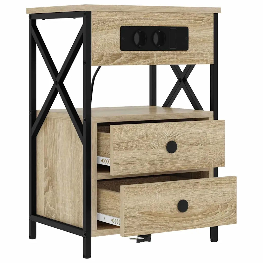 vidaXL Armadio da Notte con cassetto rovere sonoma 40 x 31 x 60 cm