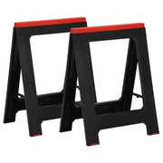 Cavalletti da Lavoro 2 pz Nero e Rosso in Polipropilene 350 kg 152104