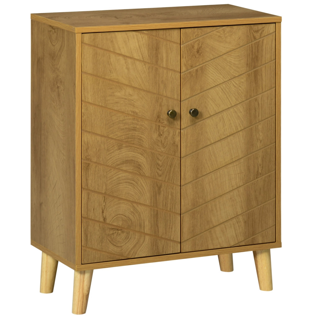 EasyComfort Mobile Multiuso Stile Vintage in Legno con Due Ripiani interni, 60x30x76cm