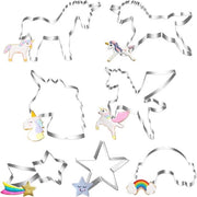 Set di forme per biscotti a forma di stella, pony e cavallo con set di 7 pezzi, in acciaio inox, per biscotti fondanti, ideali per bambini come regalo di Natale.