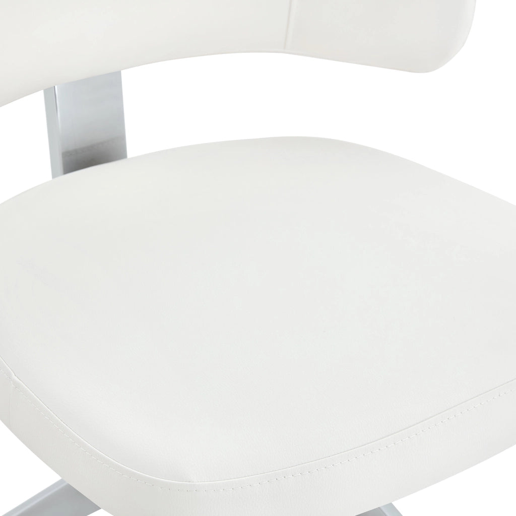 SEDIA Girevole Set da 2 pezzi 77 cm PU Bianco struttura in metallo