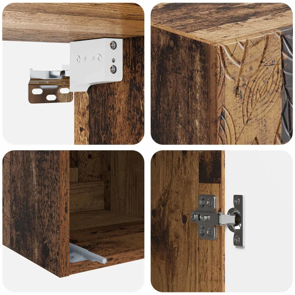 Mobiletto a muro 33 x 34,5 x 90 cm Legno ingegnerizzato 898763