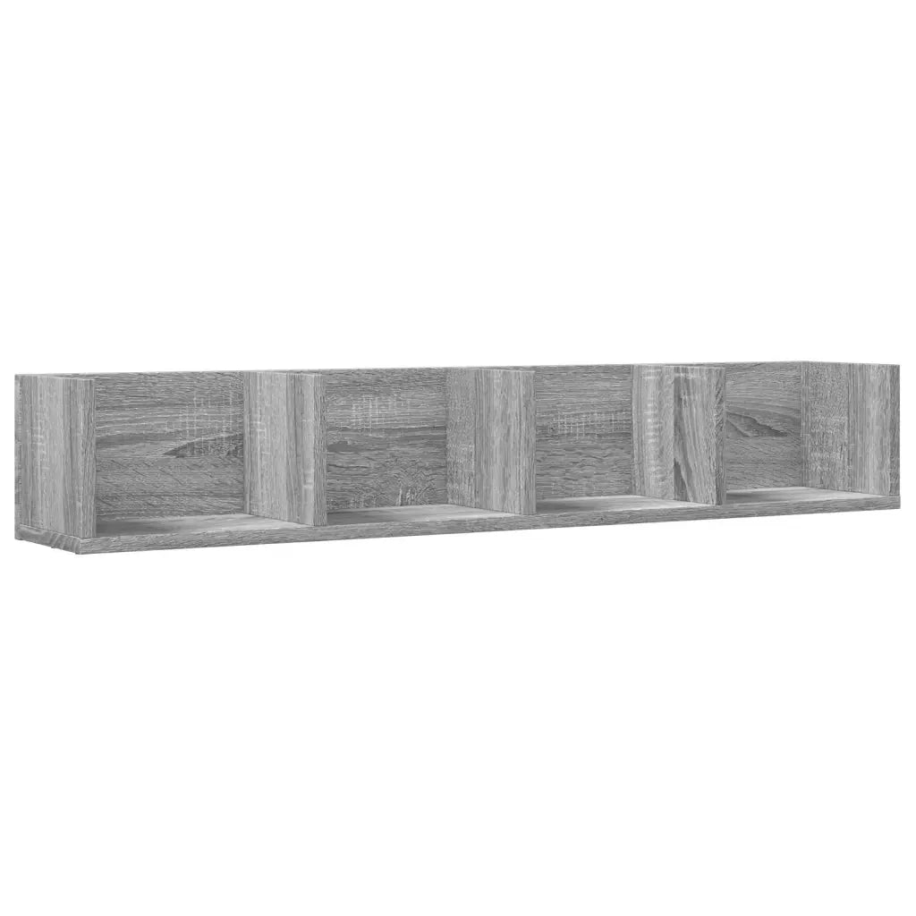 Armadietto a Muro | Mobili Parete 2 pz Grigio Sonoma 99x18x16,5cm Legno Multistrato