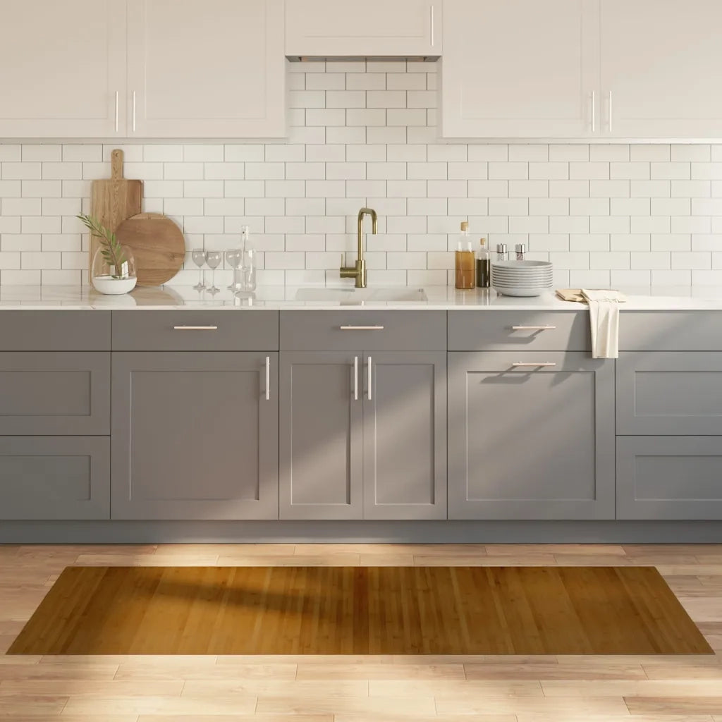 Tappeto Rettangolare Marrone 70x200 cm in Bambù 376746