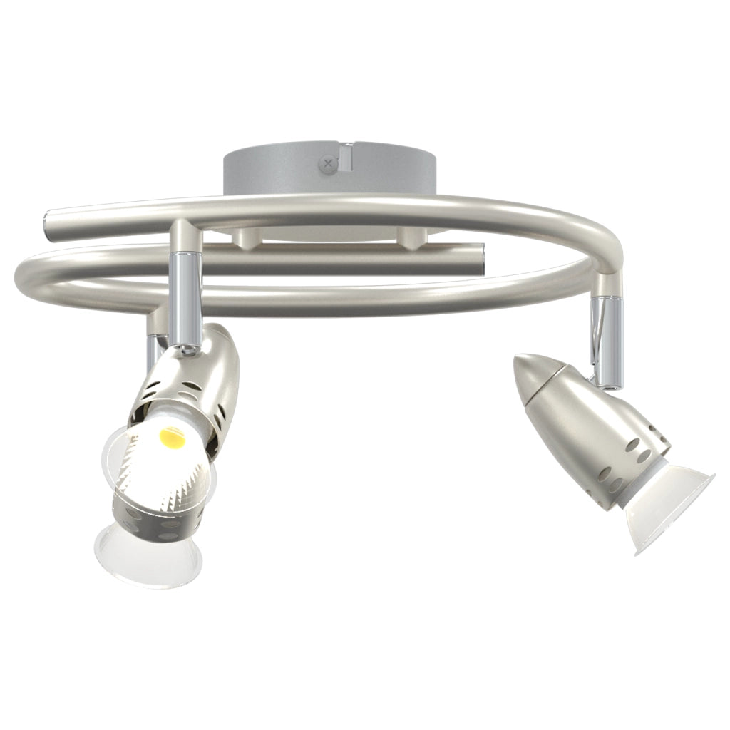 Faro da soffitto 3 vie regolabili in nichel opaco GU10