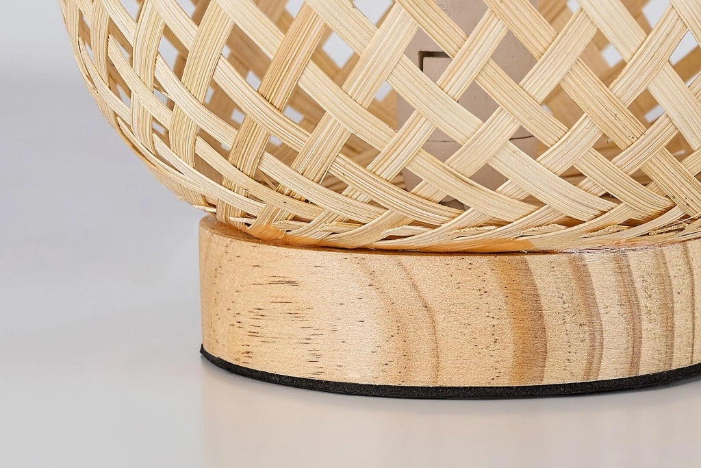 Lampada da tavolo boho rattan naturale E14 Alinafe Rabalux