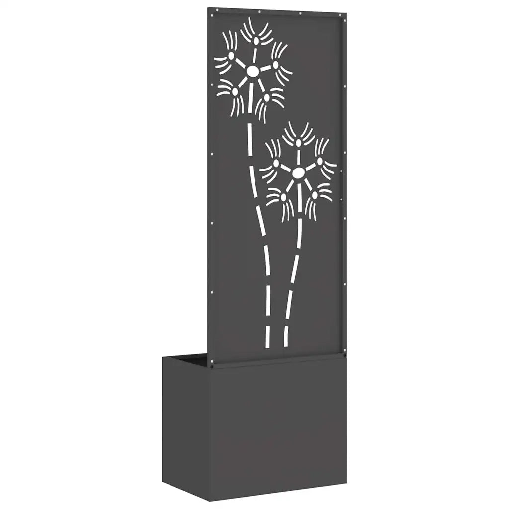 Schermo per privacy in giardino Floreale Nero 50 x 32 x 150 cm 876434