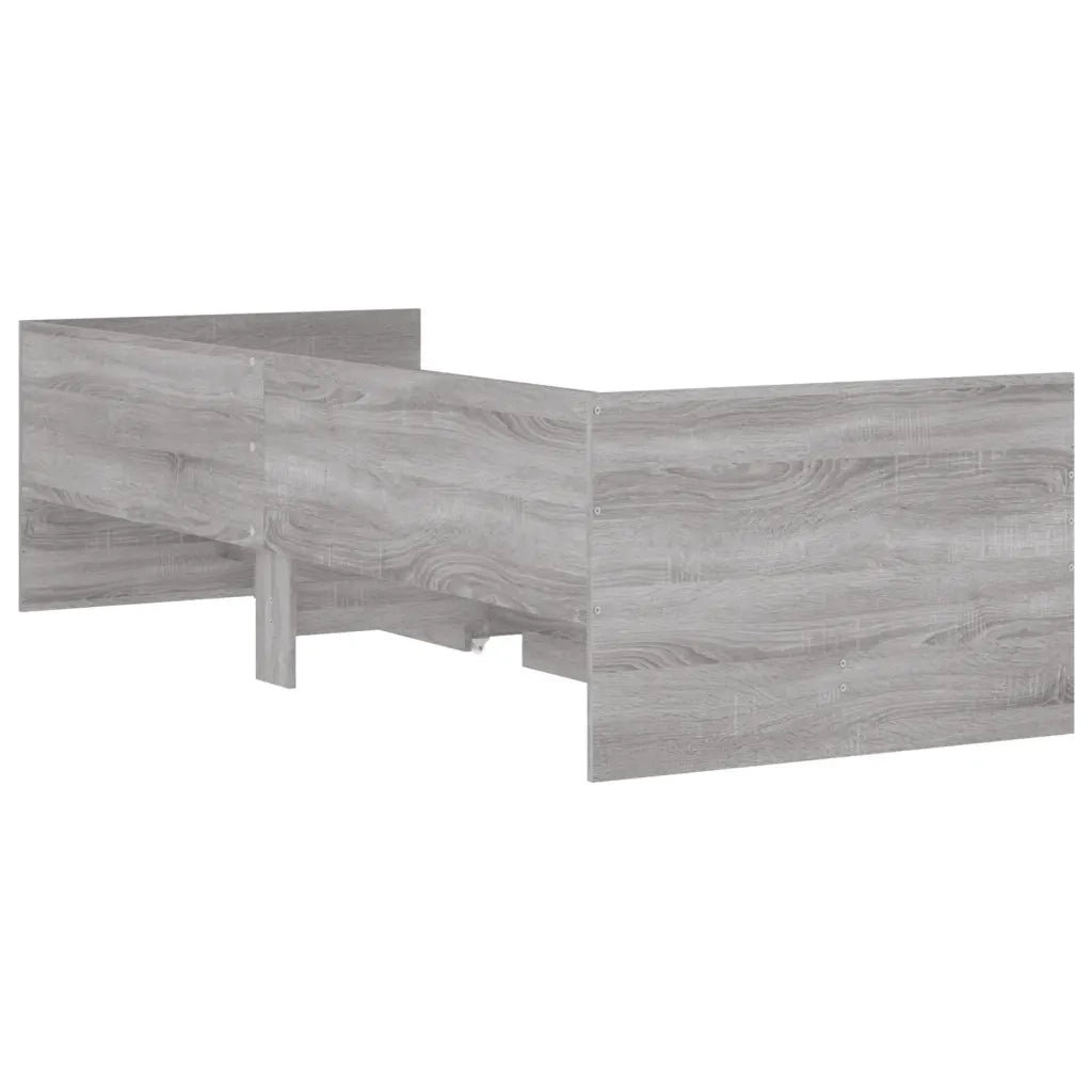 Letto singolo | Letto per adulti | Giroletto con Cassetti Grigio Sonoma 100x200 cm