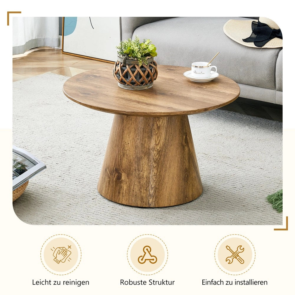 Tavolino da Caff¨¨ Rotondo ¨C MINIMAL ¨C Legno MDF, ?60x35 cm