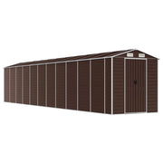Casetta da giardino cabina ripostiglio casetta da esterno robusta casetta per attrezzi 191 x 980 x 198 cm acciaio zincato marrone 02_0022278