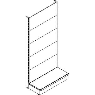 SCAFFALE MARKET A PARETE - SCHIENALE LISCIO RAL 9016 CM 100 H.CM 215