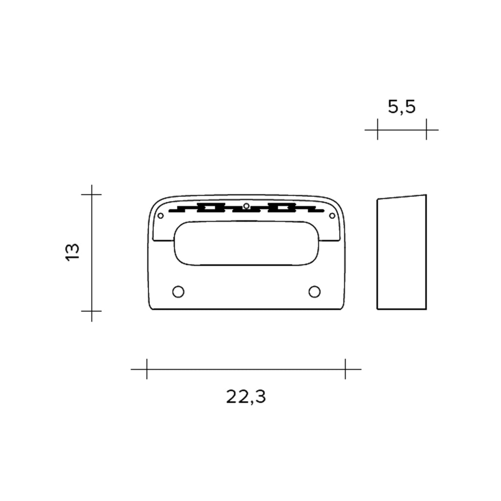 AKI APPLIQUE A PARETE GRANDE ORO OPACO 2700K 3054LM 22W L.35,5CM DIMMERABILE TRIAC