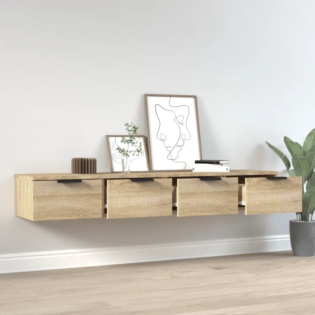 Armadietto a Muro | Mobili Pensili 2 pz Rovere Sonoma 68x30x20 cm Legno Multistrato
