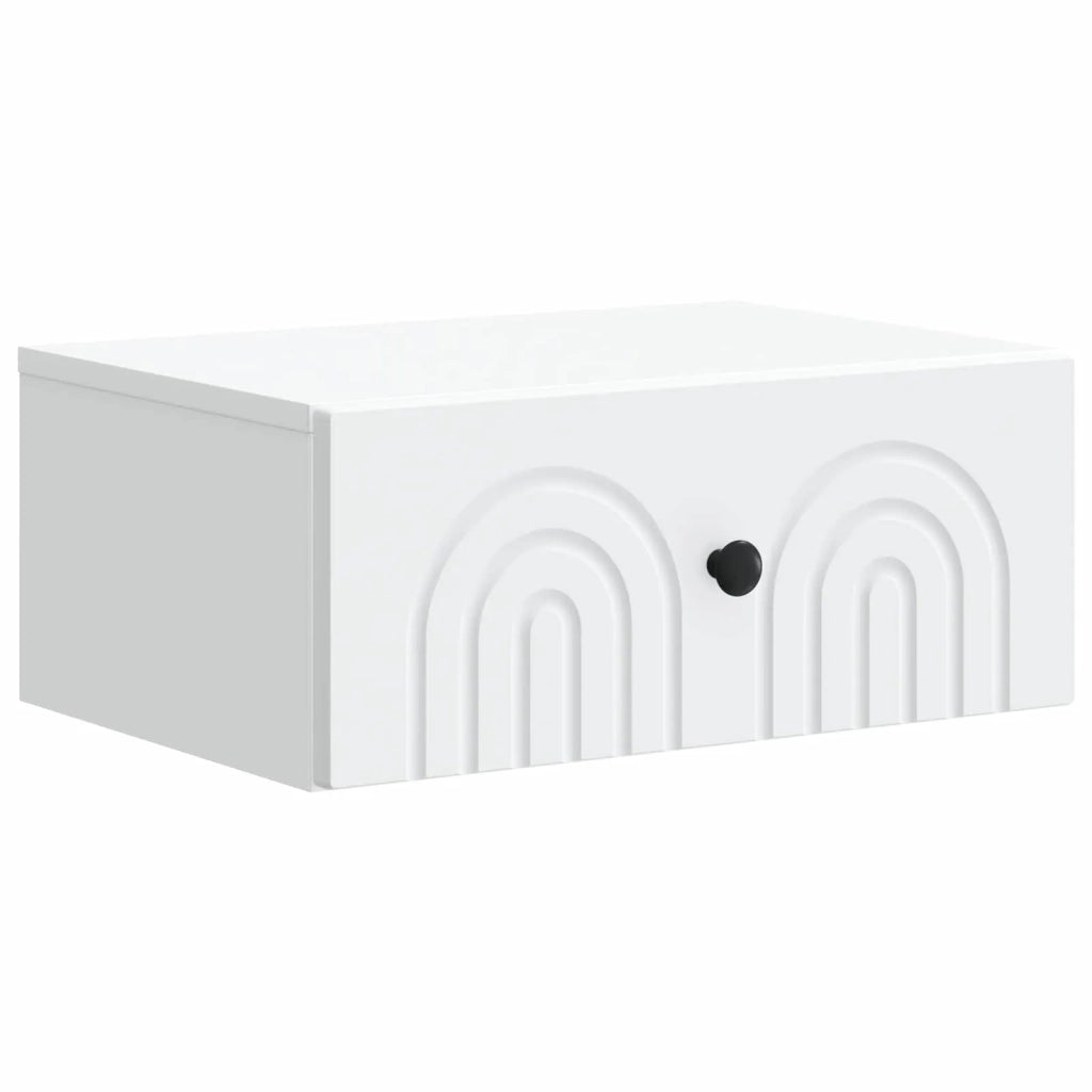 Mobiletto da notte a muro 2 pcs Bianco 49 x 34,5 x 20 cm