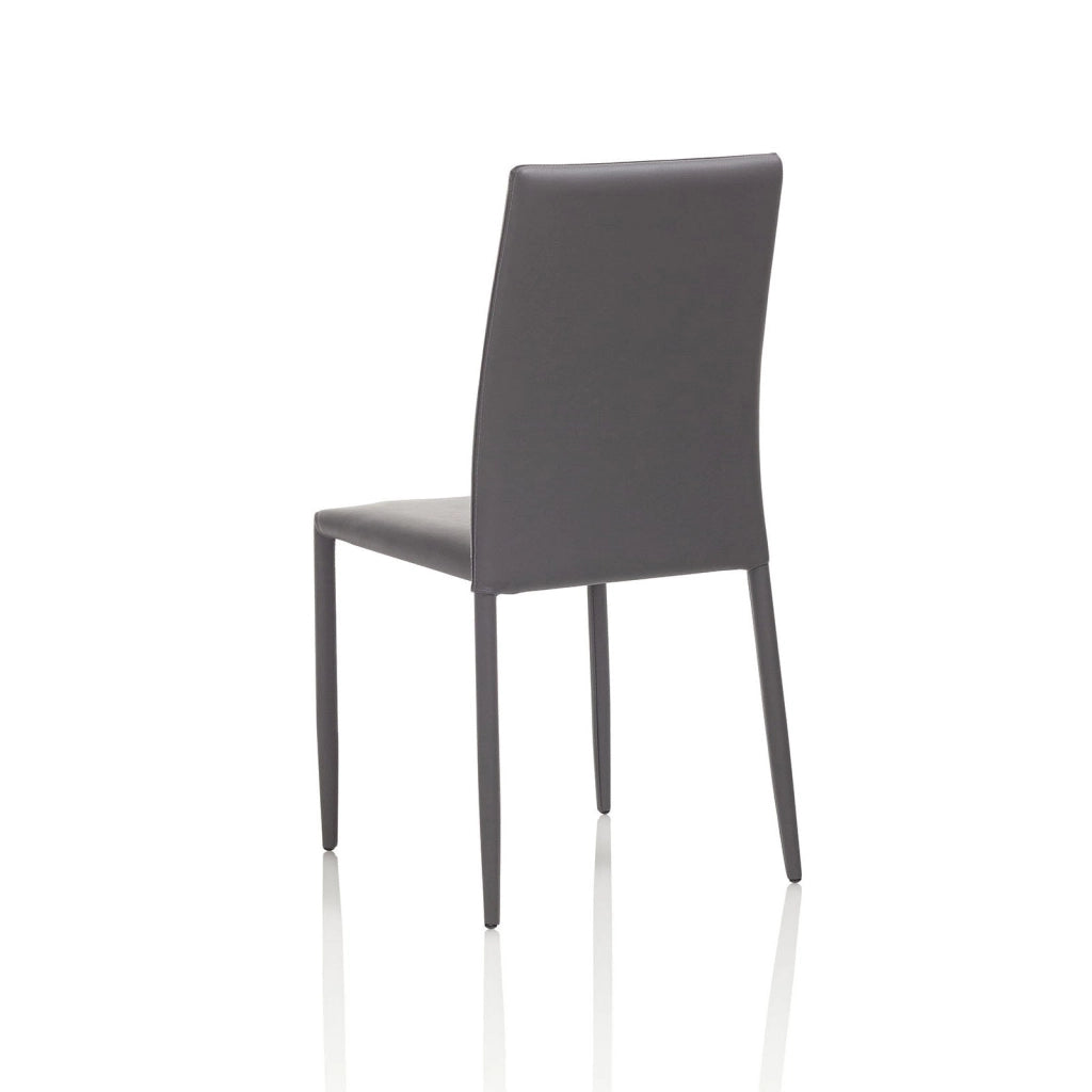 Set 4 Sedie 43,5x46,5x90,5 cm in Similpelle Grigio
