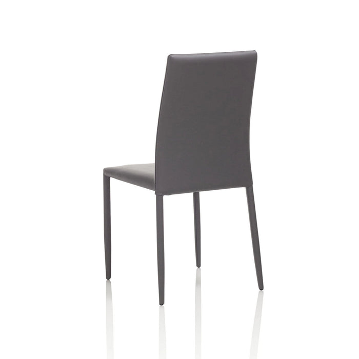 Set 4 Sedie 43,5x46,5x90,5 cm in Similpelle Grigio