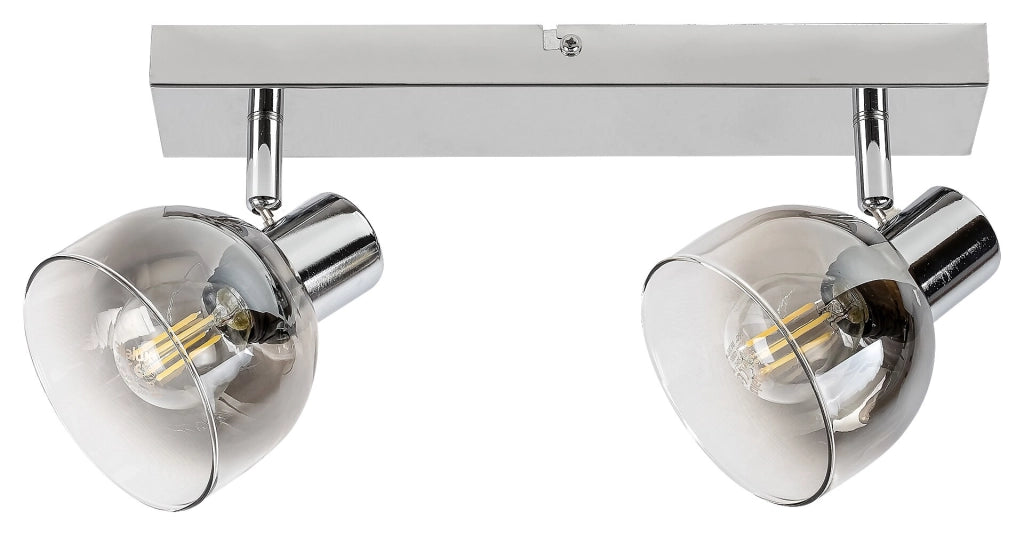 Spot plafoniera Rabalux Tarien cromo vetro fumé 2xE14