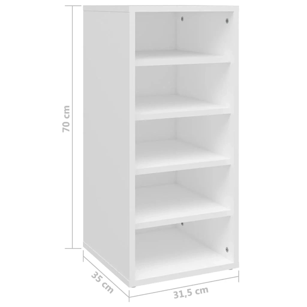 Scarpiera mobile contenitore per scarpe mobile per ingresso/corridoio/soggiorno 31,5 x 35 x 70 cm legno ingegnerizzato bianco 02_0021450
