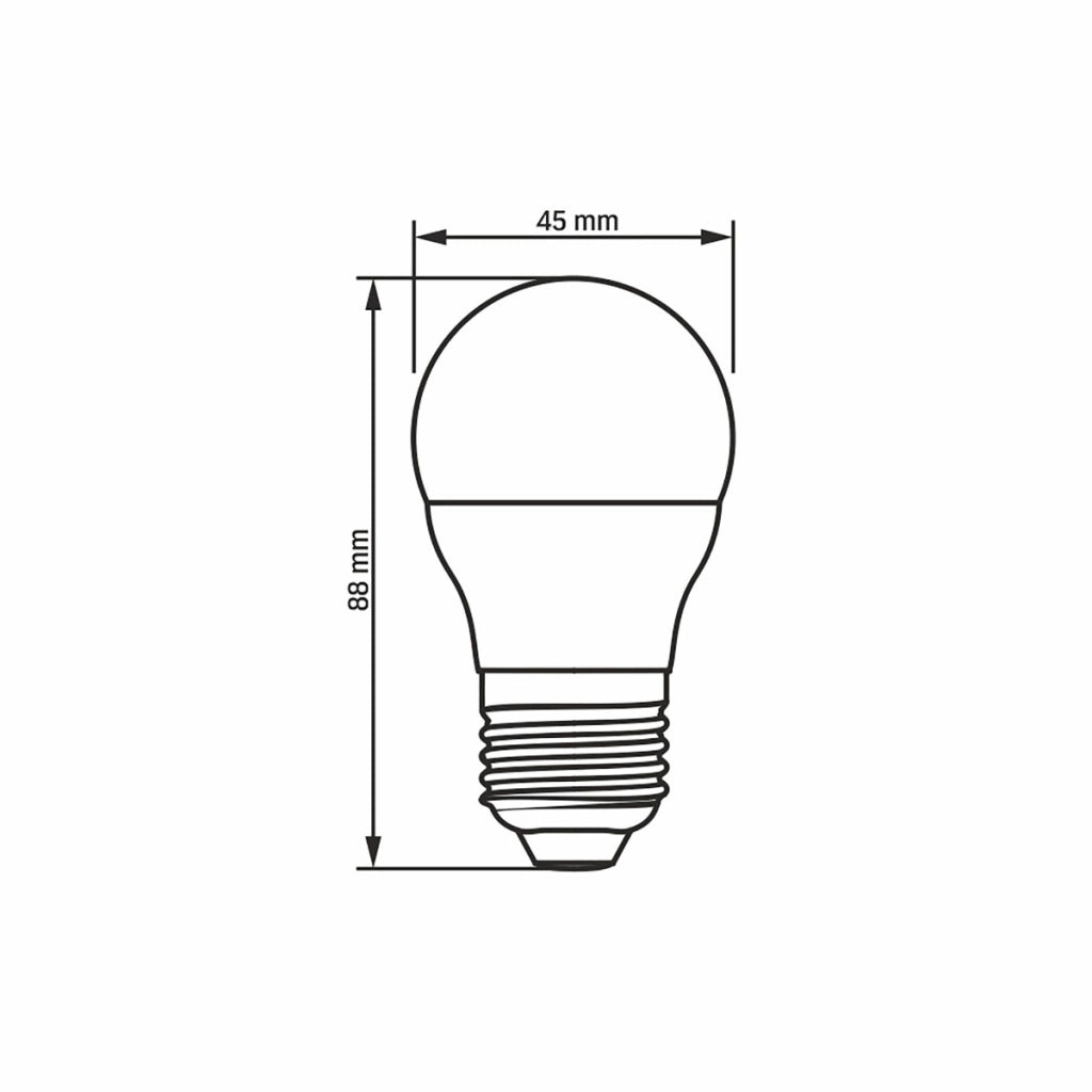 Lampadina LED G45 opale 7W E27 4000K neutra 630lm Videx