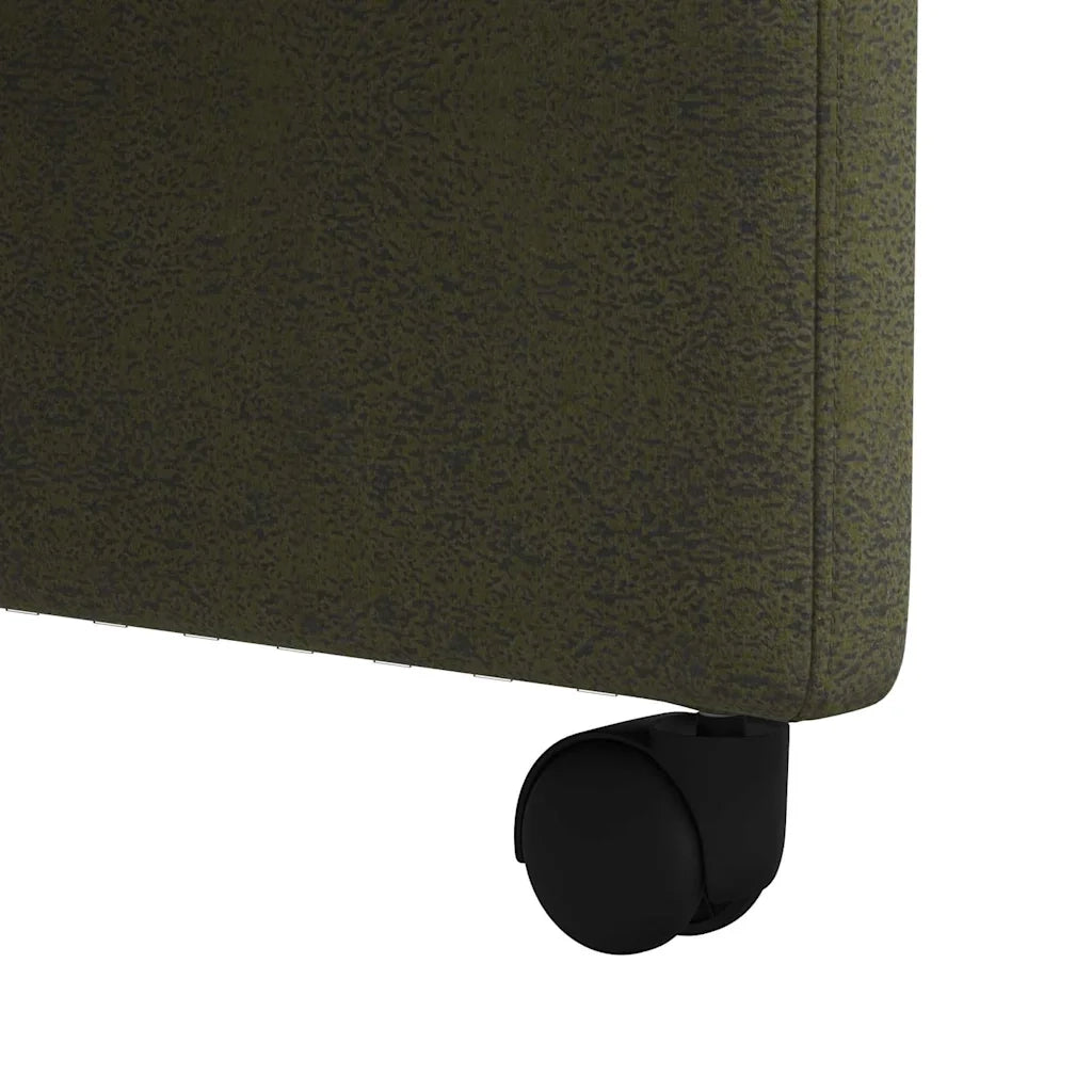 Sedie da Pranzo con Ruote 2 pcs Verde militare 58 x 67 x 97 cm 42017899