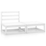 Set di mobili da giardino mobili da esterno 2 pezzi bianco legno di pino massiccio 02_0015909