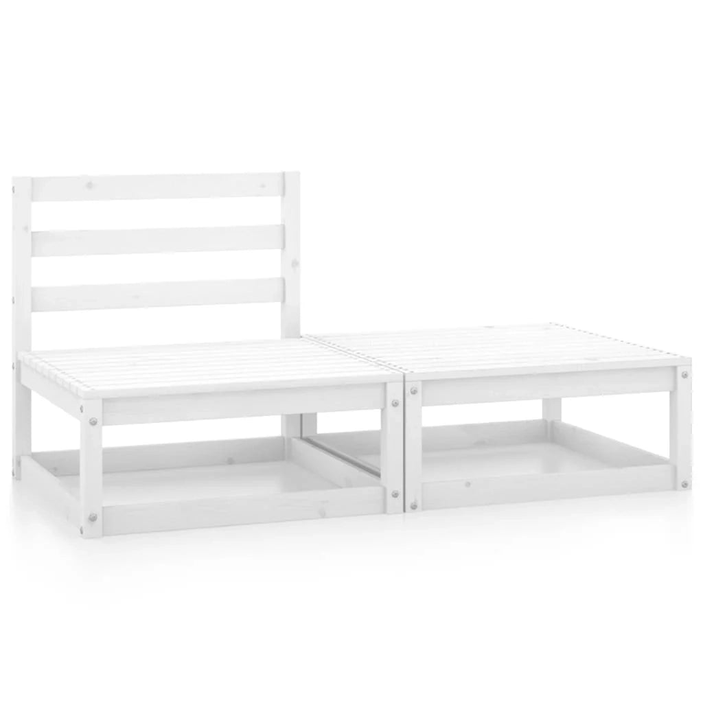Set di mobili da giardino mobili da esterno 2 pezzi bianco legno di pino massiccio 02_0015909