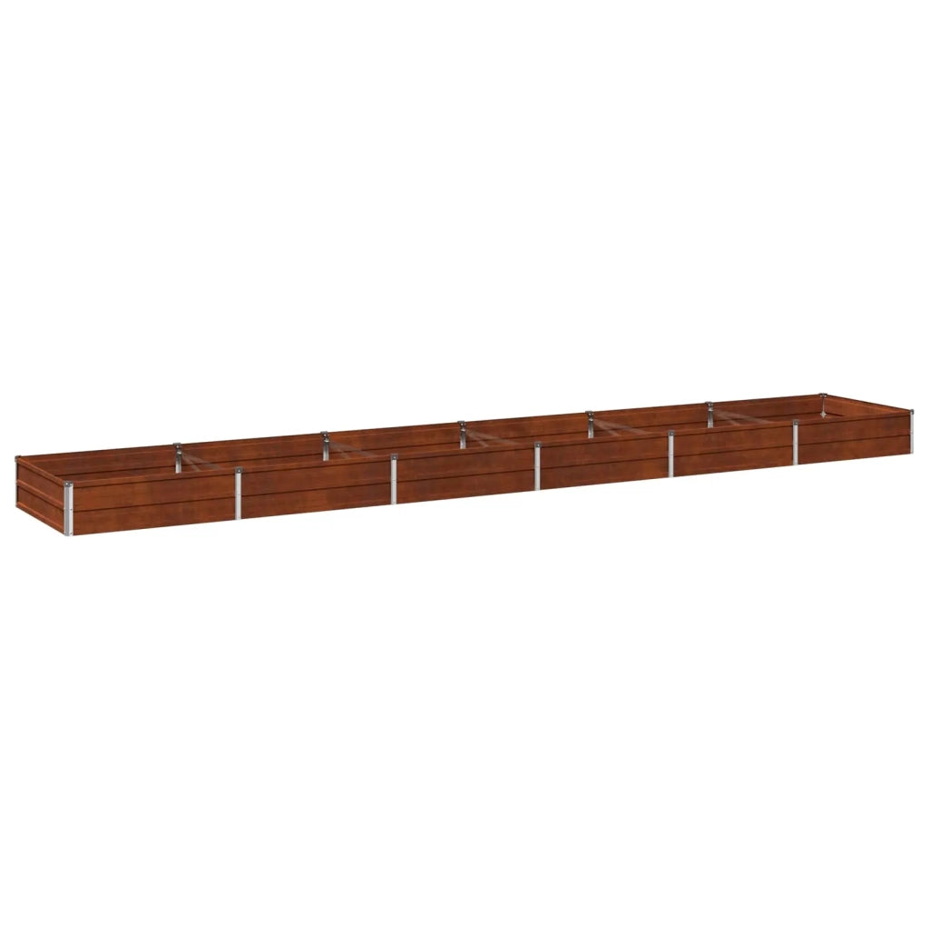 Letto rialzato da giardino Ruggine 480 x 80 x 24 cm cartone 8006523