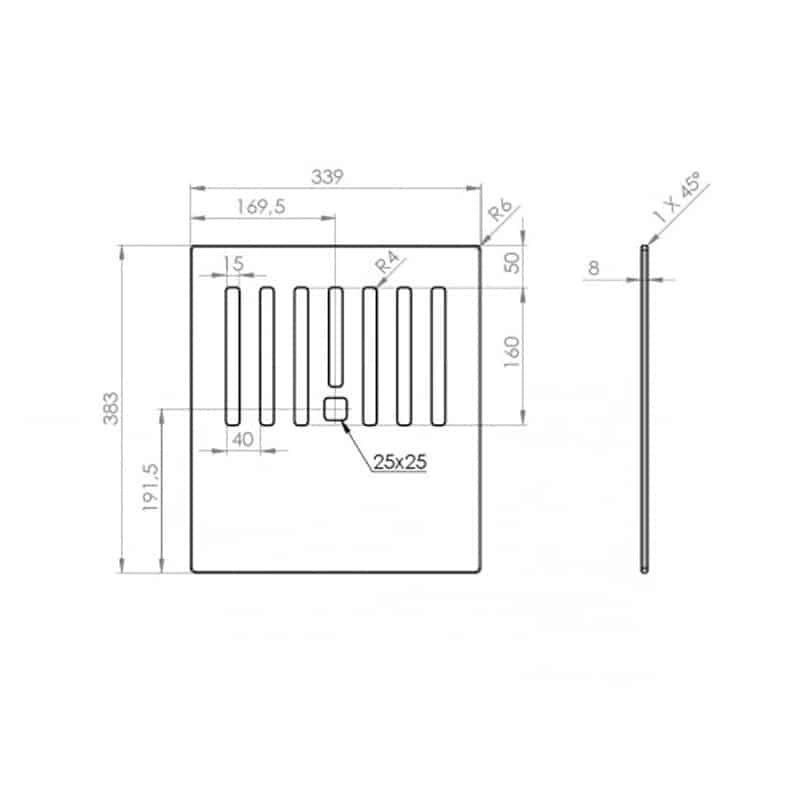 Tagliere Elleci Element Best Workstation in materiale HPL Nero - ATH073BK