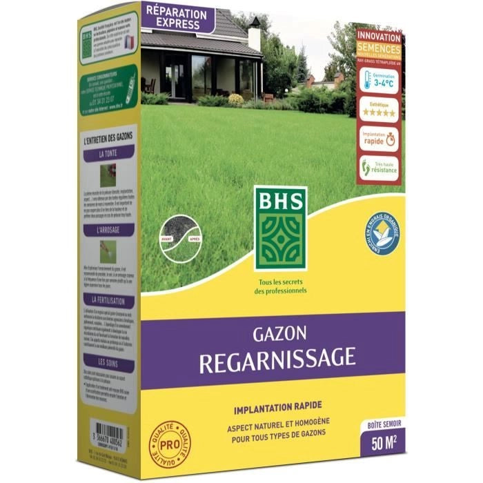 Rigenerante per terreni asciutti - BHS - 1 kg  40 mq  Robusto e durevole, con eccellente resistenza e tolleranza al calpestio.