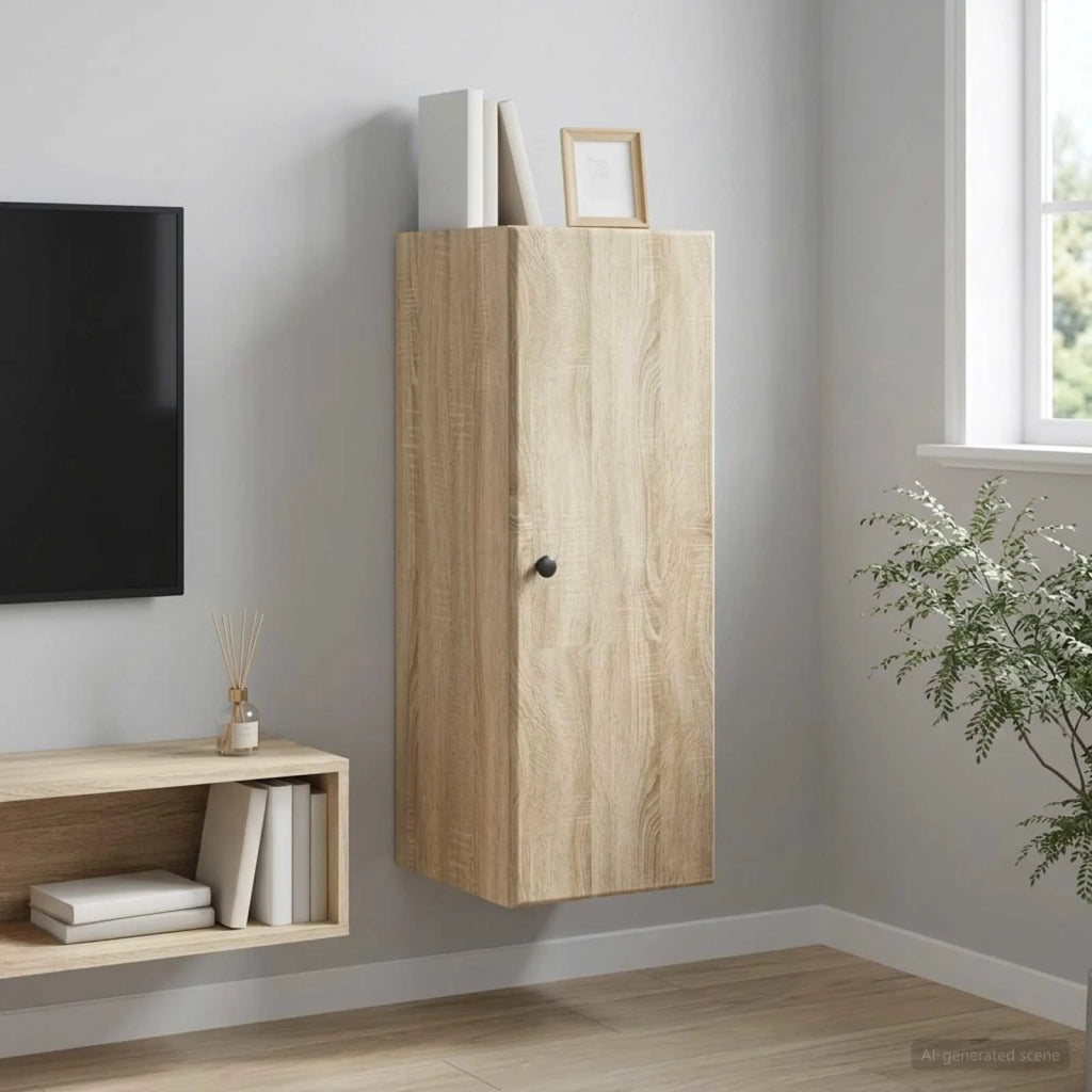 Mobiletto a muro Rovere Sonoma 33 x 34,5 x 90 cm 899097