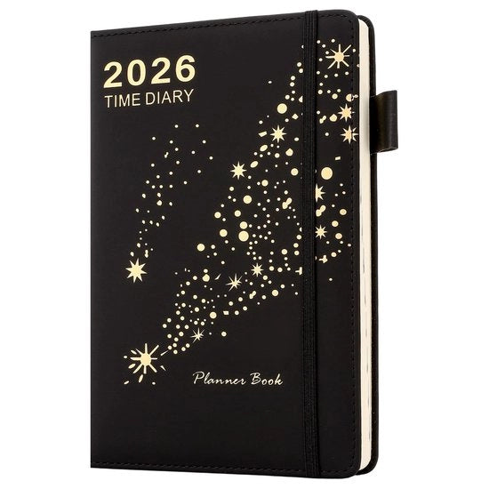 Dagario A5 2026 - Giornale Accademico - Pianta Annuale - Planner Giornaliero/Mensile - Copertina Rigida - Tasca Interna/Foglio di Segnalibro - Calendario