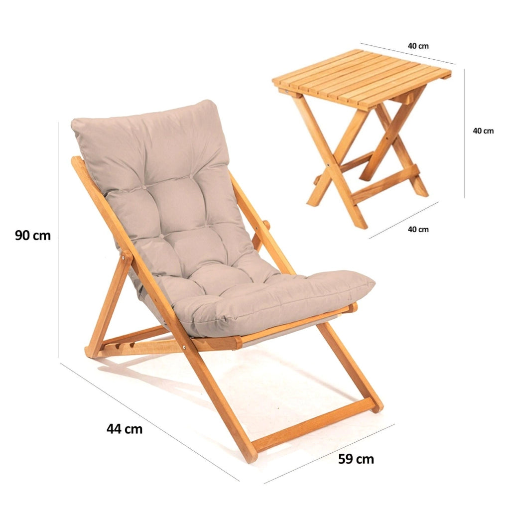 Salottino Outdoor Leni, set Salotto da Esterno 2 Posti, Marrone