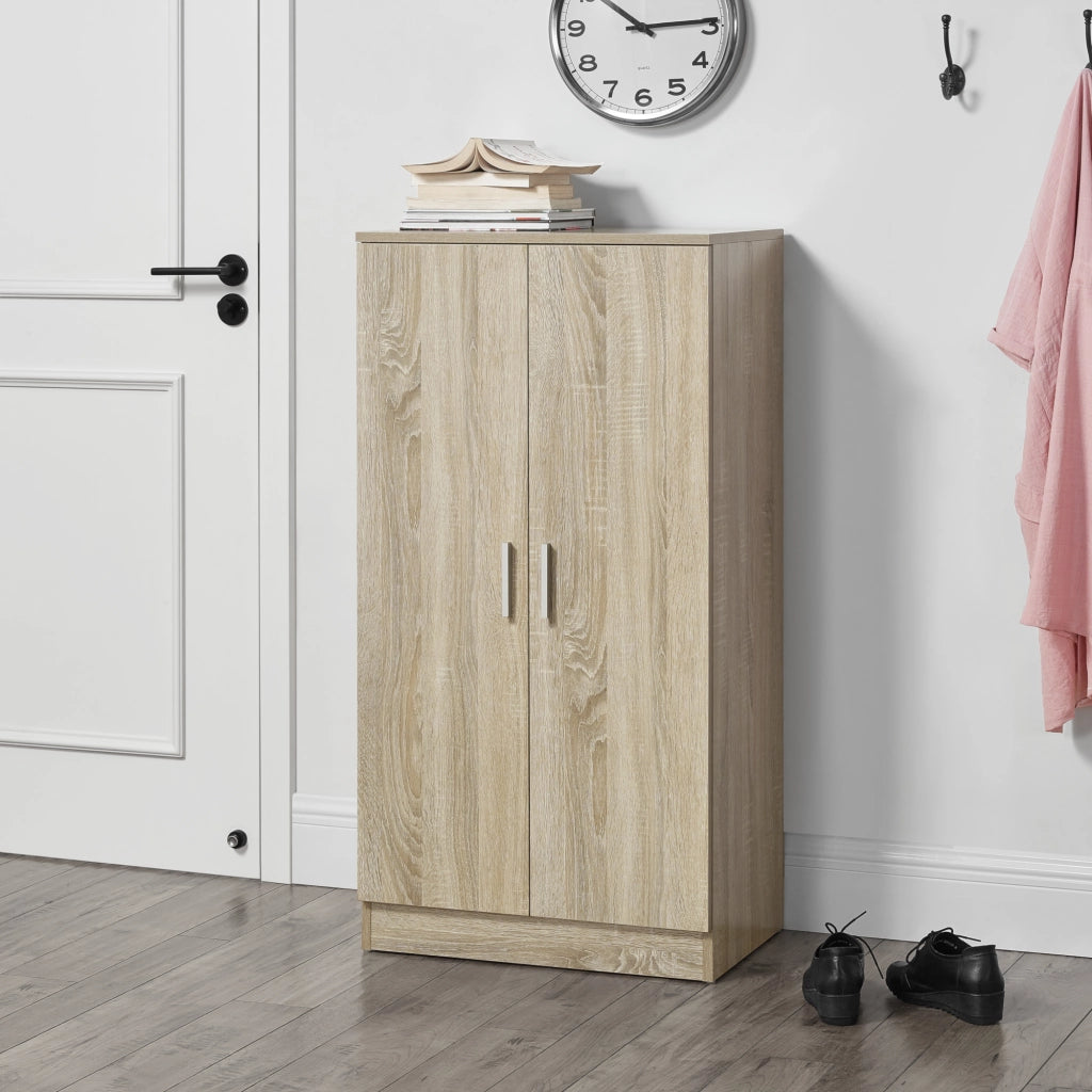 Armadio Portascarpe Notribontaa con 7 Scomparti Scarpiera 108 x 55 x 35 cm - Effetto Rovere Sonoma [en.casa]