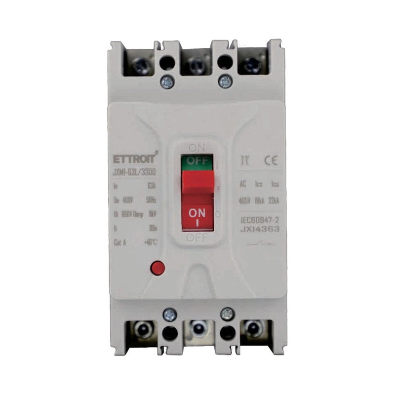 MCCB Interruttori Scatolati Magnetotermici 3P 22kA 63A AC 400V IP20 IEC60947-2