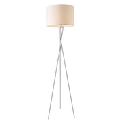 Lampada da terra moderna a treppiede base in metallo e tessuto altezza 154 cm bianca 03_0005254
