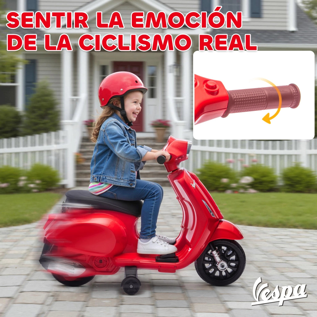 Moto Elettrica Bambini 2-4 Anni ¨C Xylo ¨C Batteria 6V Rosso con Faro e Clacson