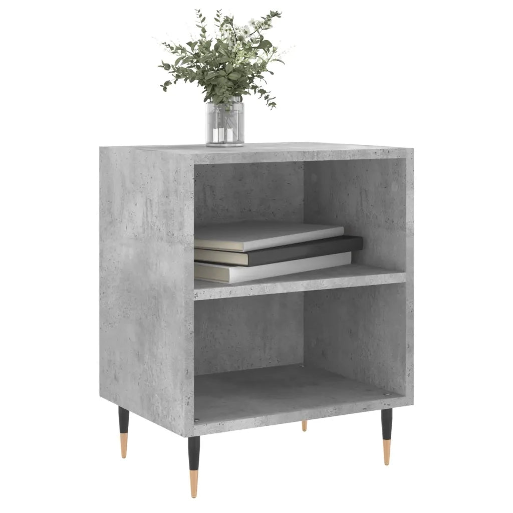 Comodini 2 pz-Set di 2 Tavolino da notte Grigio Cemento 40x30x50 cm in Legno Multistrato 209154