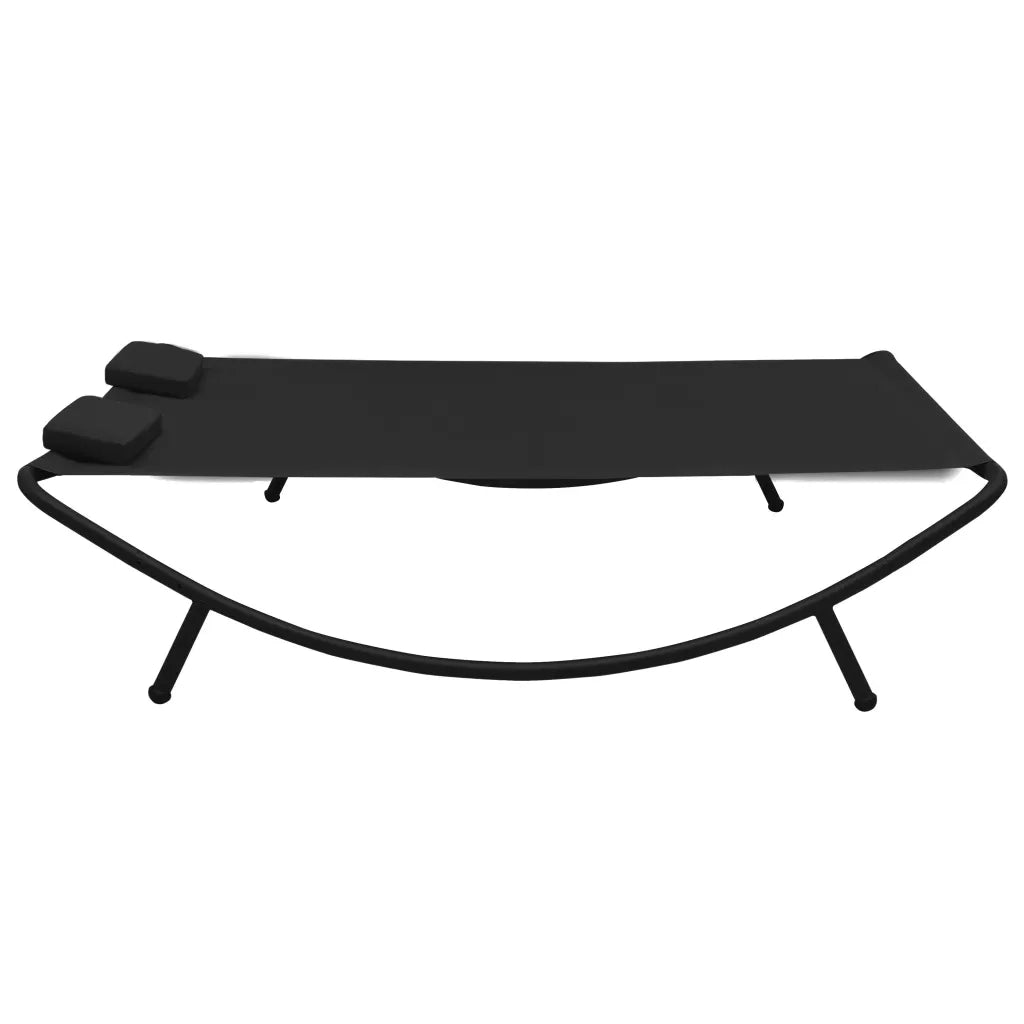 Lettino Prendisole in Tessuto Nero cod mxl 68802