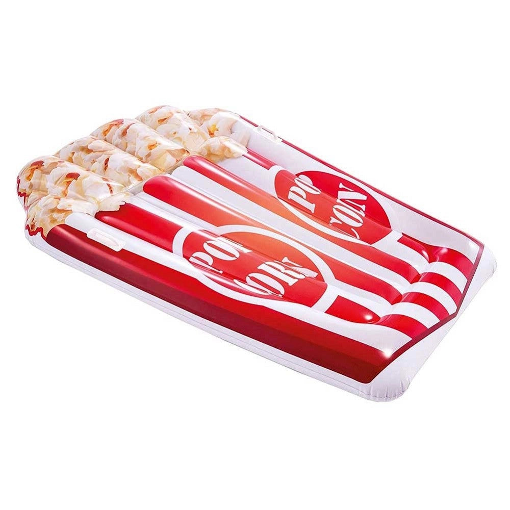 Trade Shop - Materassino Isola Gonfiabile Stampa Pop Corn In Pvc Mare Piscina 178 X 124 Cm -