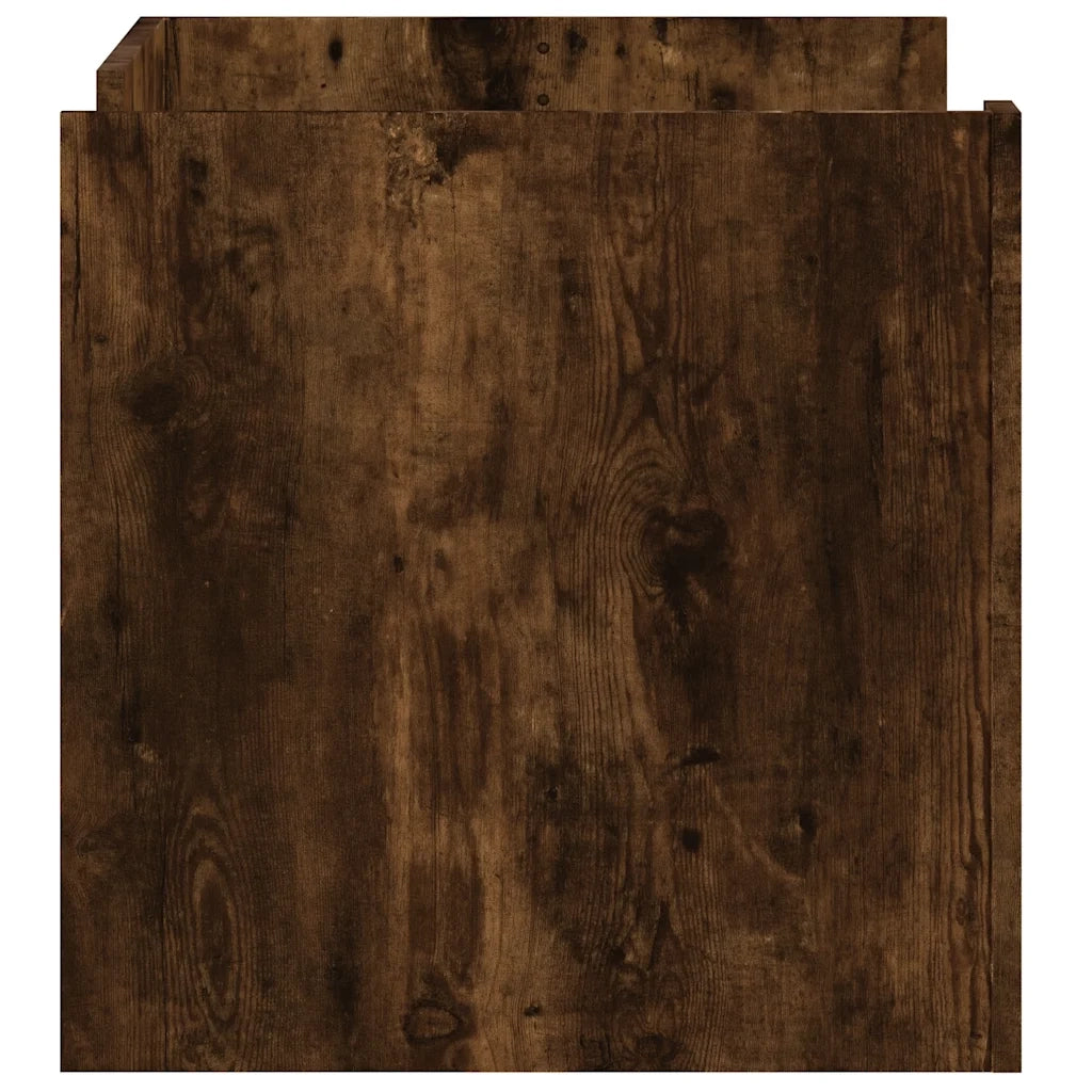 Tavolino da Salotto-Tavolino da soggiorno-Tavolo Rovere Fumo 80x50x50cm in Legno Multistrato 364314