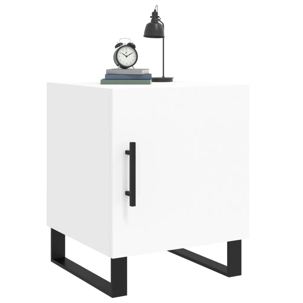 Comodini 2 pz Bianchi 40x40x50 cm in Legno Multistrato 827613