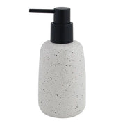 Trade Shop - Dispenser Porta Sapone Liquido In Ceramica Bianco Effetto Pietra Granito Bagno 87805 -